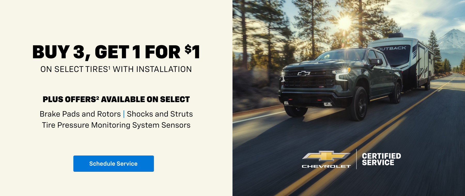 Buy 3, Get 1 for $1 at Eskridge Chevrolet in Guthrie OK